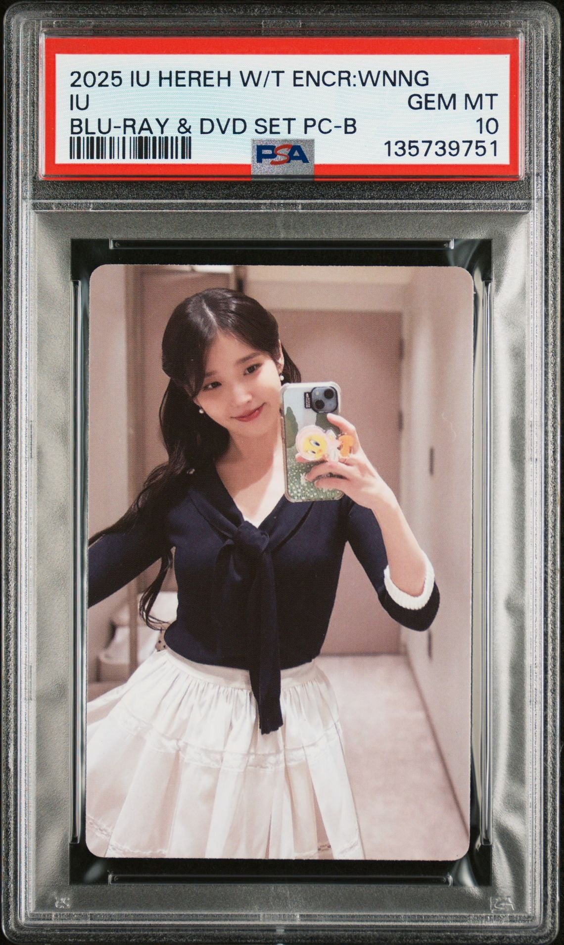 IU HEREH WORLD TOUR CONCERT ENCORE: THE WINNING BLU-RAY & DVD SET PHOTOCARDS IU VERSION B GEM MINT PSA 10