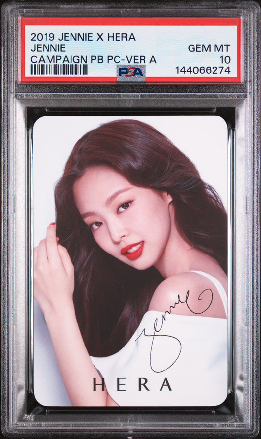 JENNIE X HERA 2019 CAMPAIGN PURCHASE BONUS PHOTOCARD VERSION A GEM MINT PSA 10