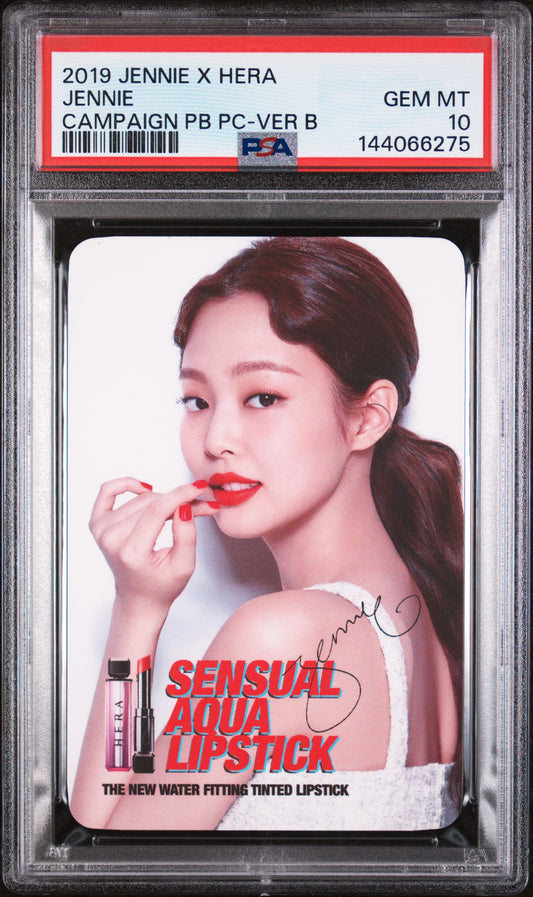 JENNIE X HERA 2019 CAMPAIGN PURCHASE BONUS PHOTOCARD VERSION B GEM MINT PSA 10 