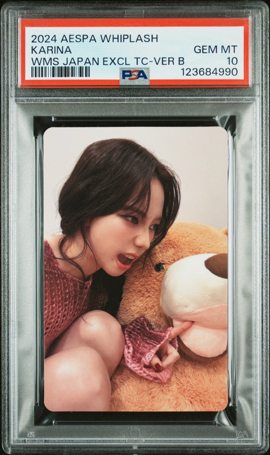 KARINA 2024 AESPA 5TH MINI ALBUM WHIPLASH WARNER MUSIC STORE JAPAN EXCLUSIVE  PHOTOCARD VERSION B GEM MINT PSA 10