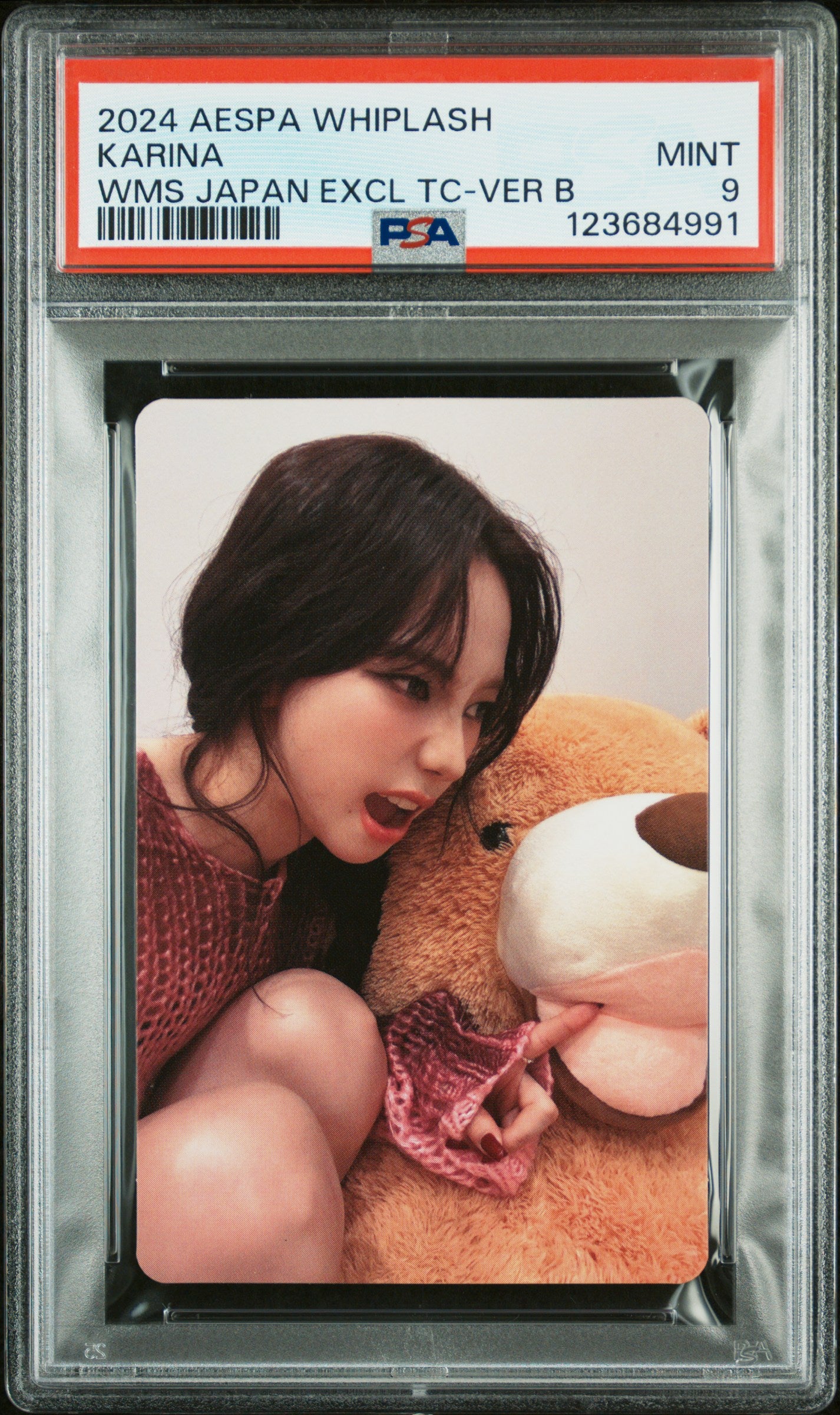 KARINA 2024 AESPA 5TH MINI ALBUM WHIPLASH WARNER MUSIC STORE JAPAN EXCLUSIVE  PHOTOCARD VERSION B MINT PSA 9