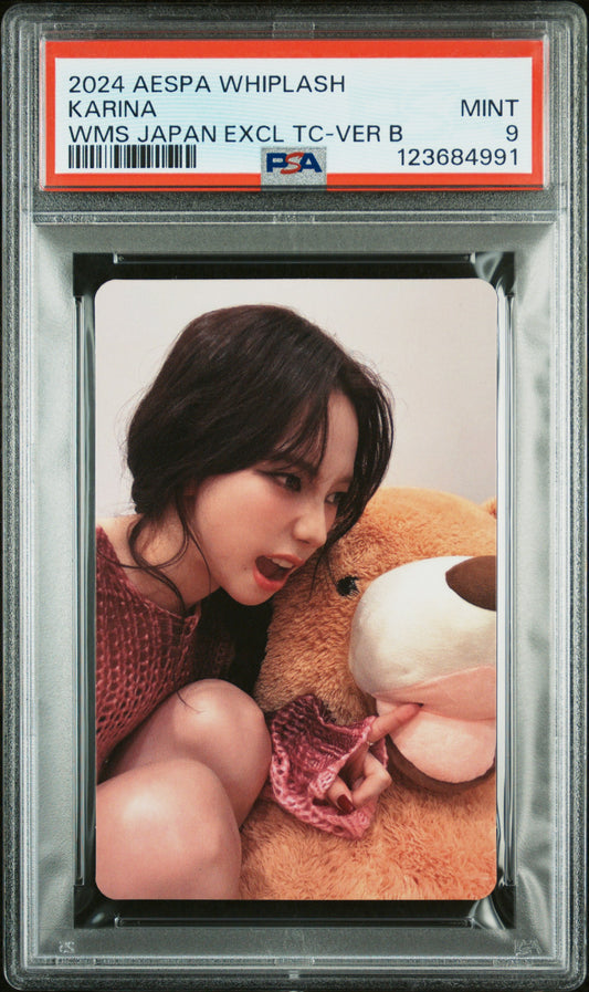 KARINA 2024 AESPA 5TH MINI ALBUM WHIPLASH WARNER MUSIC STORE JAPAN EXCLUSIVE  PHOTOCARD VERSION B MINT PSA 9