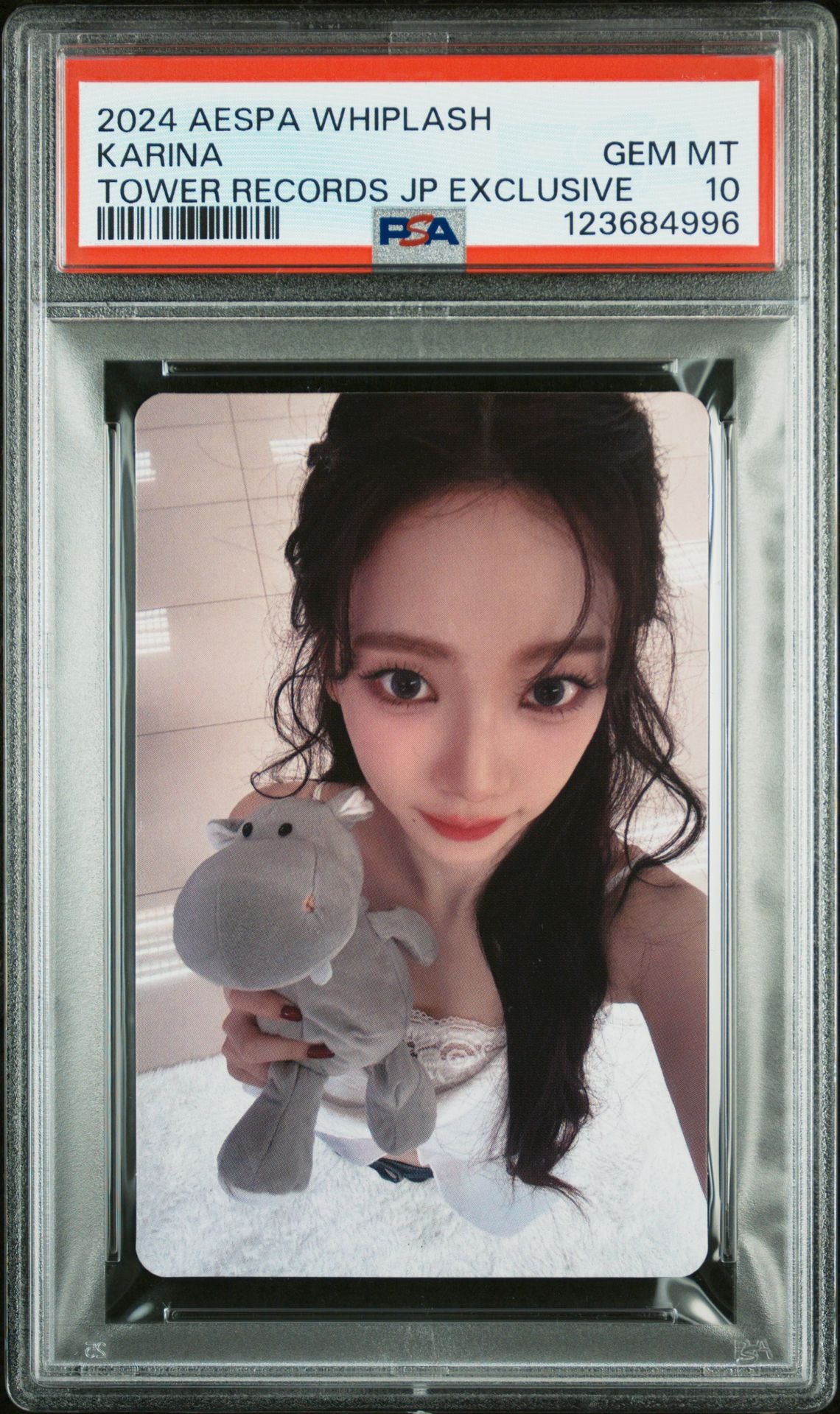 KARINA AESPA 5TH MINI ALBUM TOWER RECORDS JAPAN EXCLUSIVE PHOTOCARD GEM MINT PSA 10