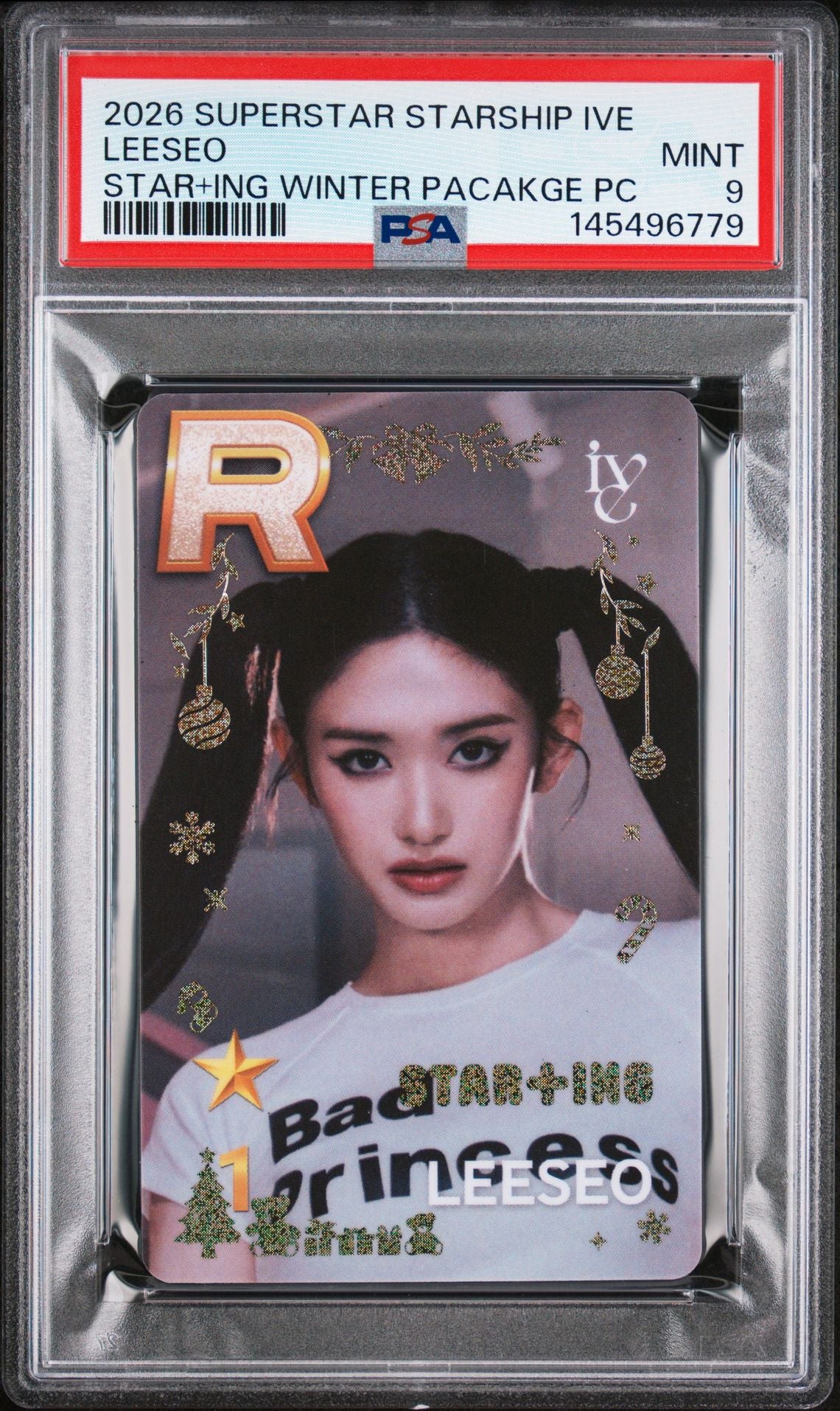 LEESEO 2026 SUPERSTAR STARSHIP IVE STAR+ING WINTER PACKAGE PHOTOCARD MINT PSA 9 
