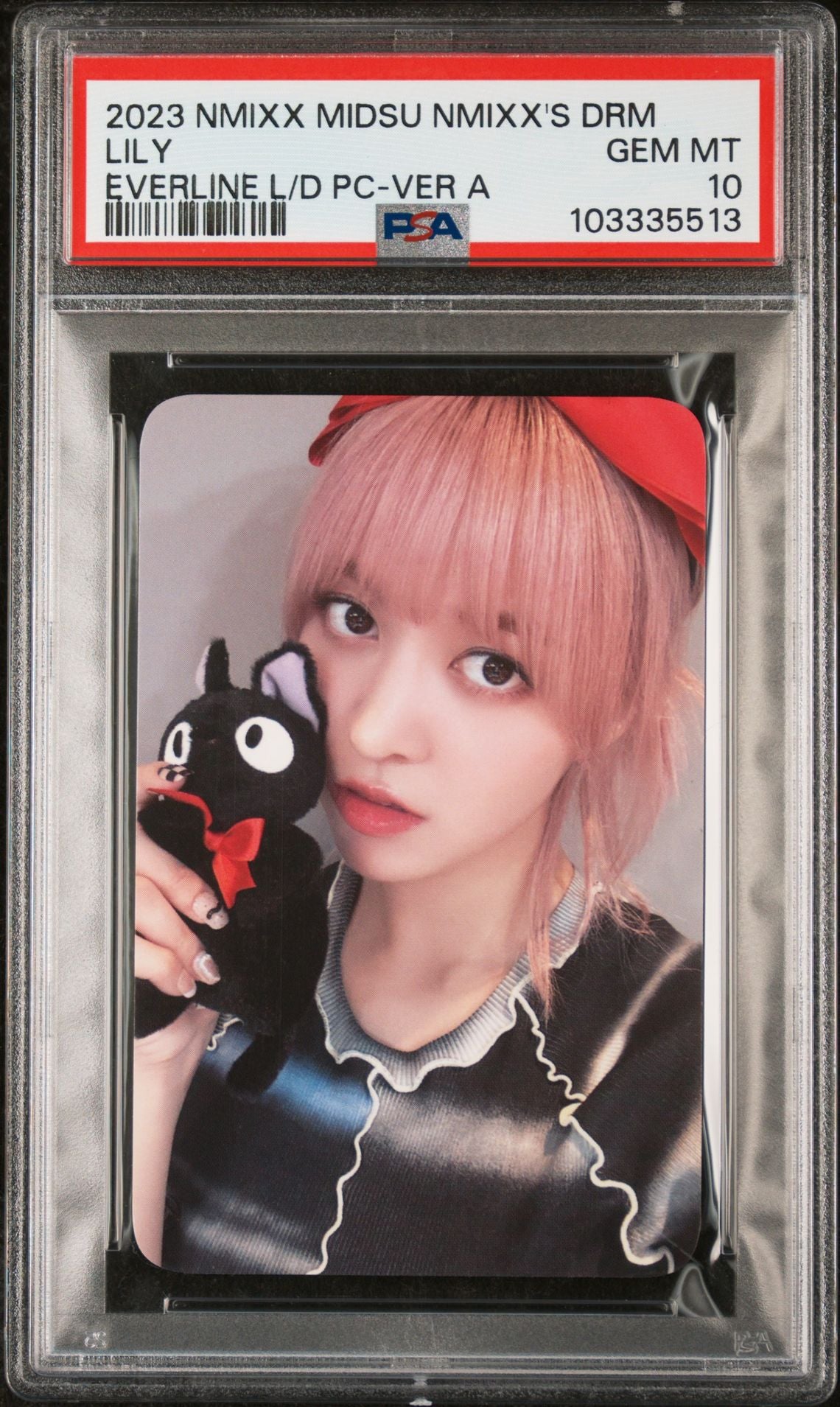 LILY 2023 NMIXX 3RD SINGLE ALBUM A MIDSUMMER DREAM EVERLINE LUCKY DRAW PHOTOCARD EVERLINE LUCKY DRAW PC-VER A GEM MINT PSA 10