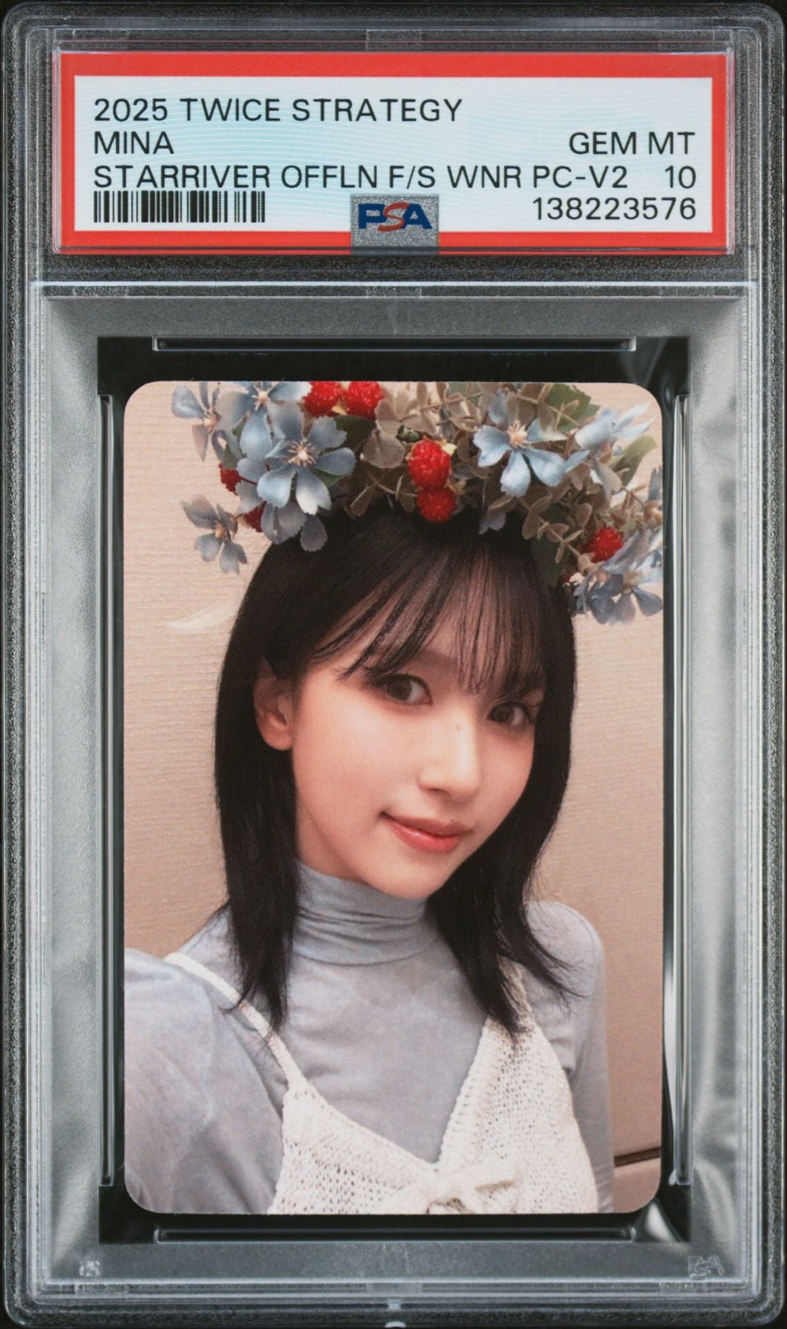 MINA 2025 TWICE 14TH MINI ALBUM STRATEGY STARRIVER OFFLINE FANSIGN WINNER BONUS SELFIE PHOTOCARDS VERSION 2 GEM MINT PSA 10