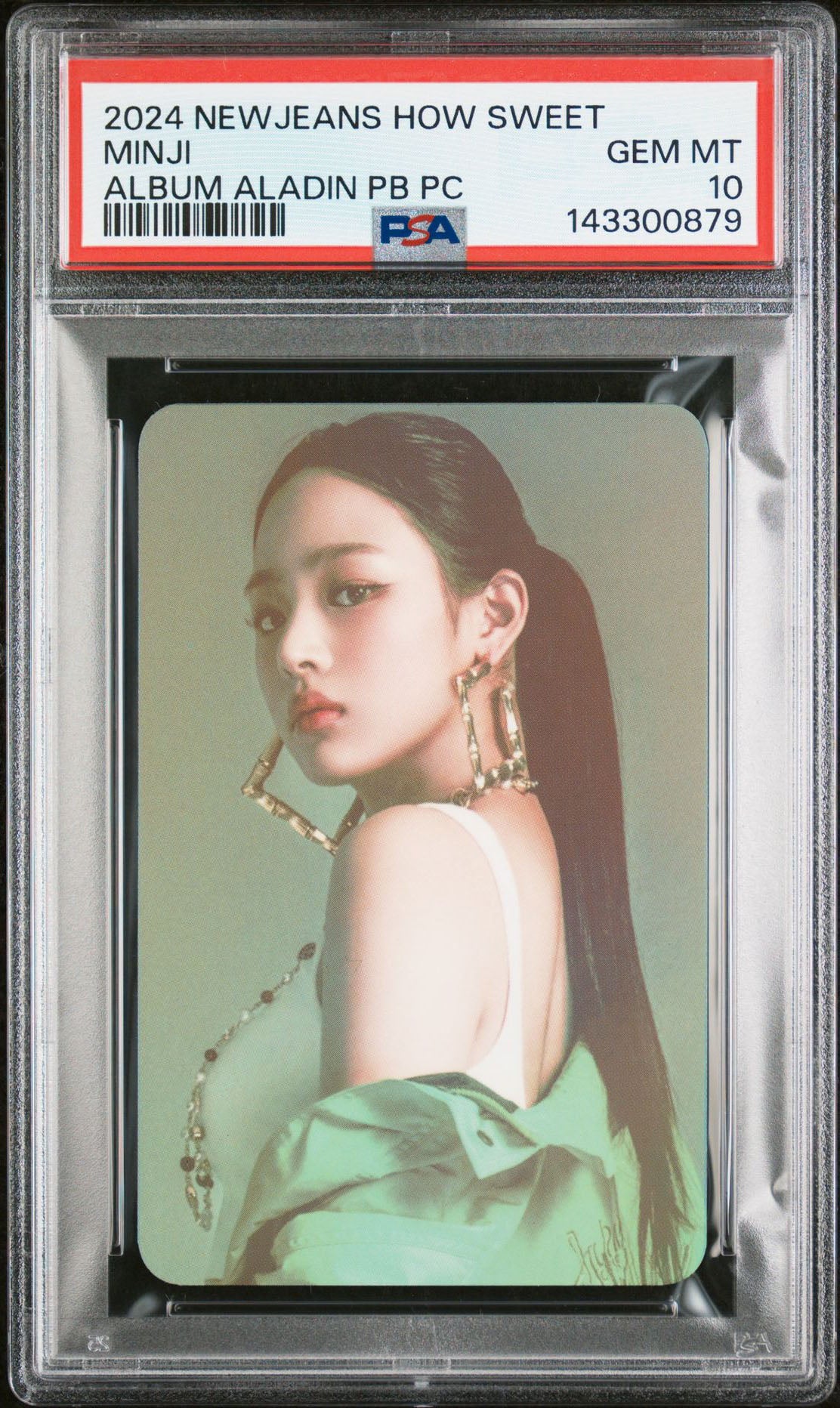 MINJI 2024 NEWJEANS HOW SWEET STANDARD VERSON PURCHASE BONUS ALADIN PHOTOCARD GEM MINT PSA 10