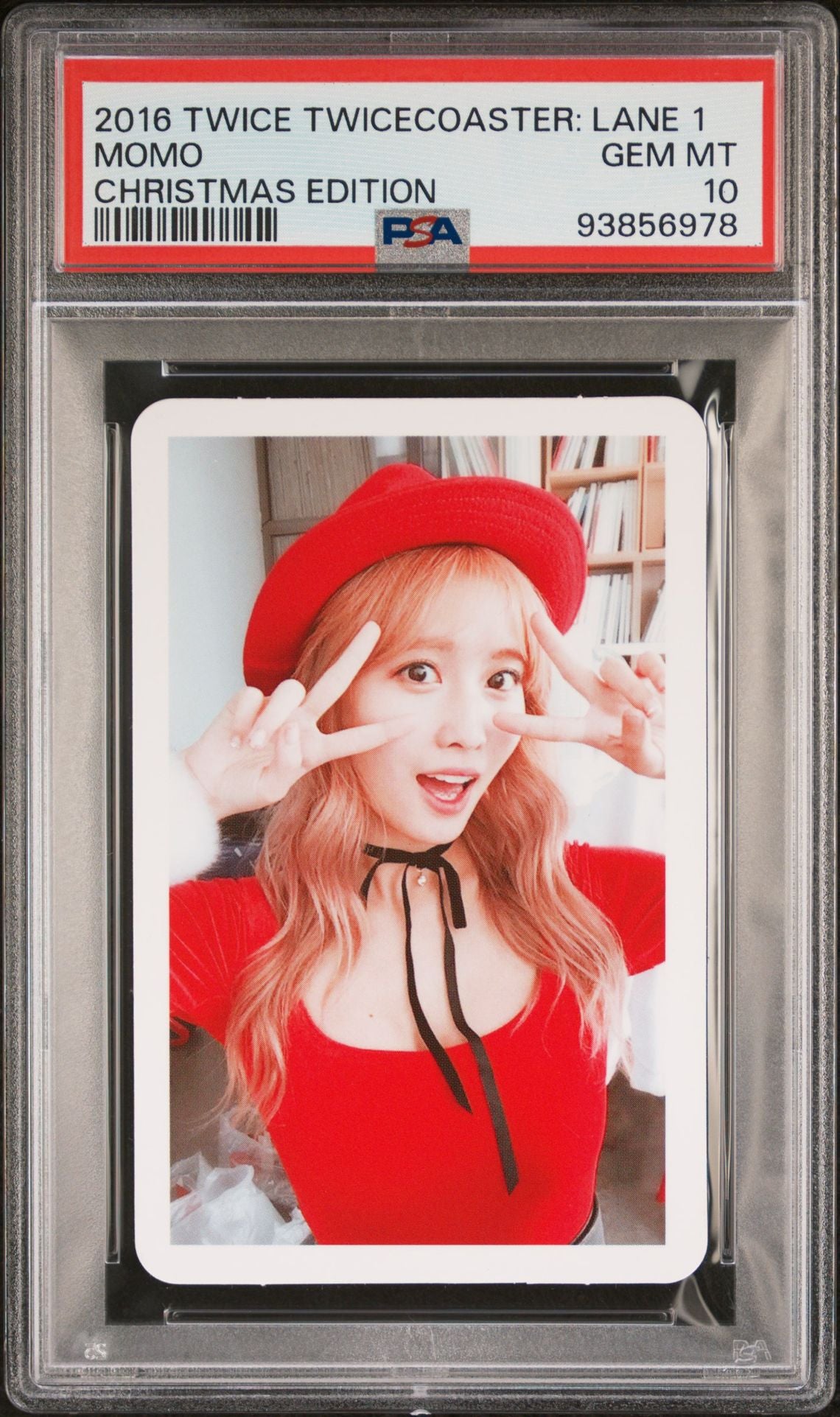 MOMO CHRISTMAS EDITION PHOTOCARD 2016 TWICE TWICECOASTER: LANE 1 PHOTOCARD GEM MINT PSA 10