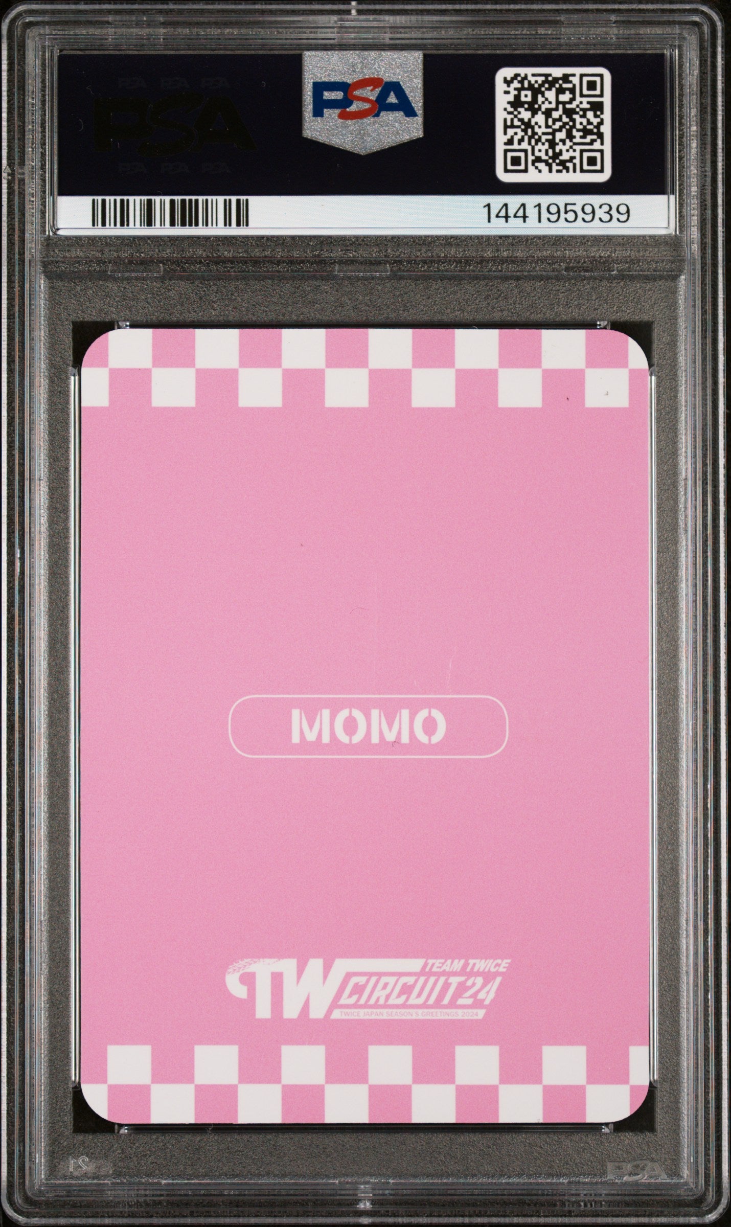 MOMO TWICE JP CIRCUIT 24 SEASON'S GREETINGS 2024 BONUS PHOTOCARD GEM MINT PSA 10