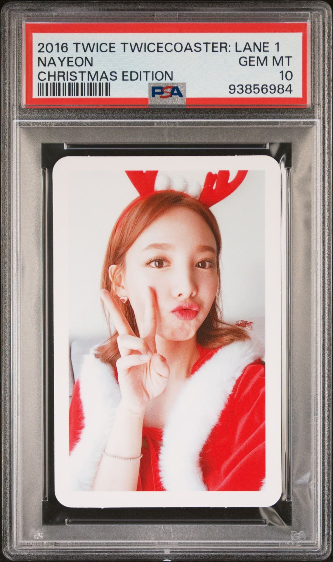 NAYEON 2016 TWICE TWICECOASTER: LANE 1 CHRISTMAS EDITION PHOTOCARD GEM MINT PSA 10