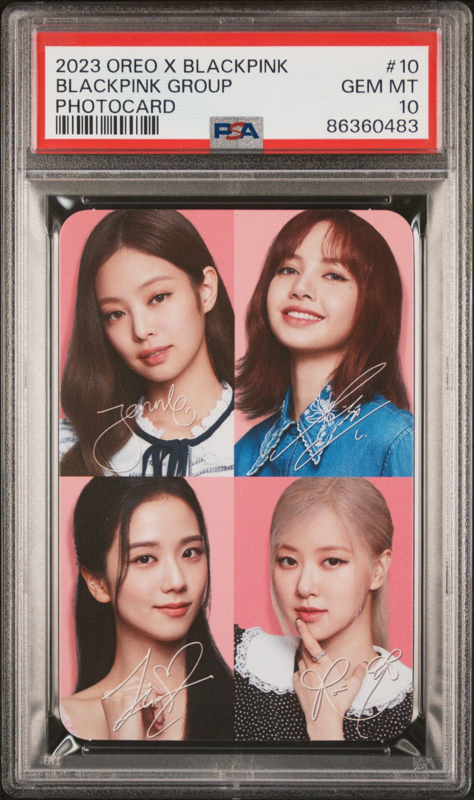 2023 OREO X BLACKPINK PHOTOCARDS COMPLETE SET ALL GEM MINT PSA 10