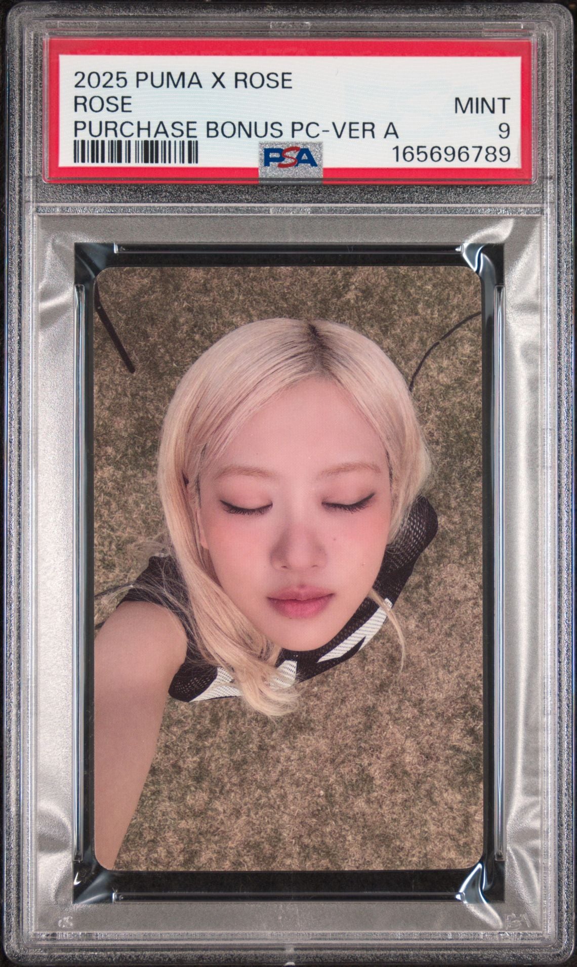 ROSÉ X PUMA PURCHASE BONUS PHOTOCARDS ROSE VERSION A MINT PSA 9