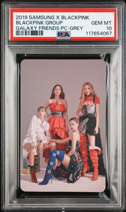 SAMSUNG GALAXY FRIENDS X BLACKPINK BLACKPINK GROUP GALAXY FRIENDS PC-GREY VERSION GEM MINT PSA 10