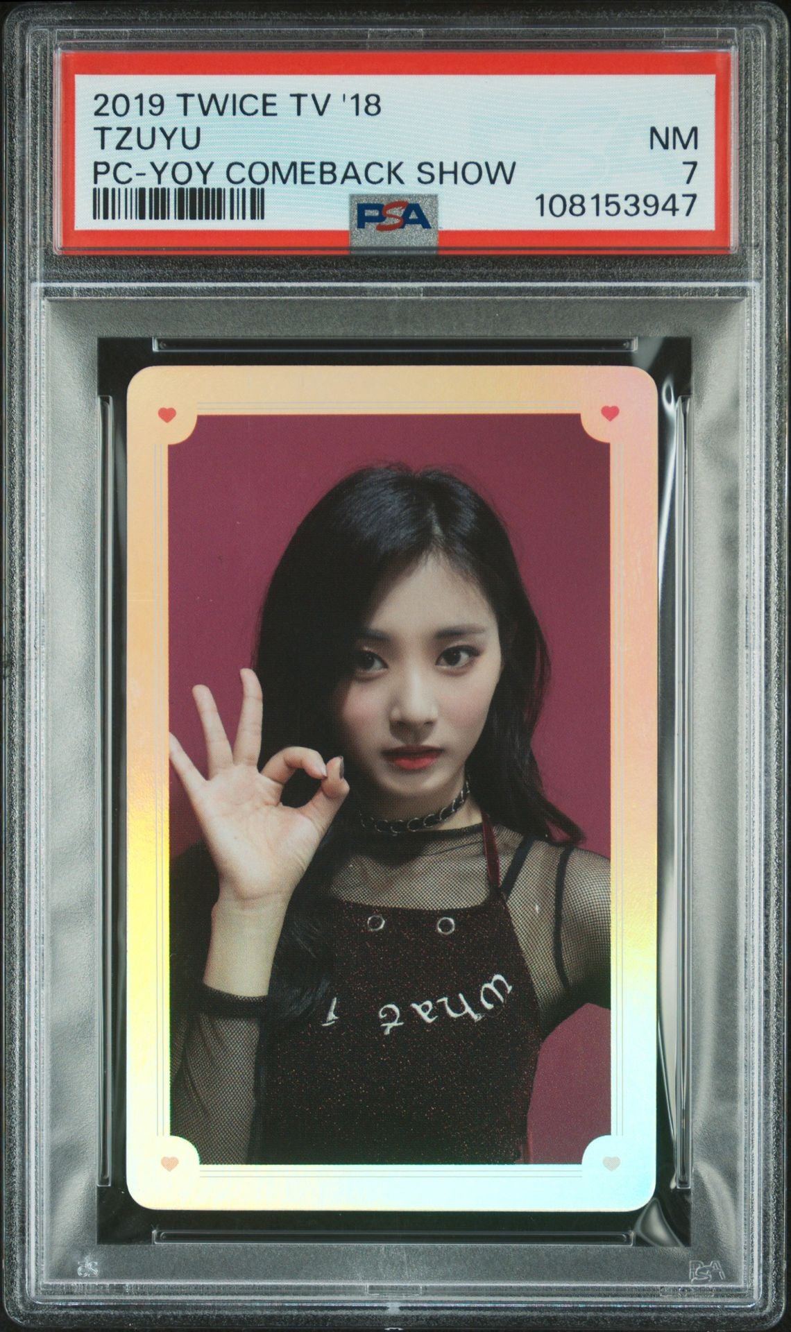 TZUYU 2019 TWICE TV 2018 PHOTOCARDS YES OR YES COMEBACK SHOW NEAR MINT PSA 7