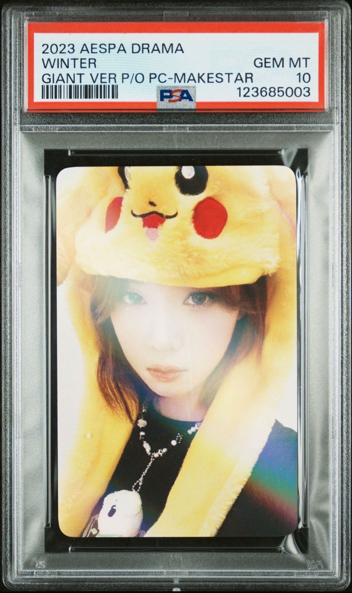 WINTER 2023 AESPA 4TH MINI ALBUM DRAMA GIANT VERSION PRE-ORDER MAKESTAR PHOTOCARD GEM MINT PSA 10