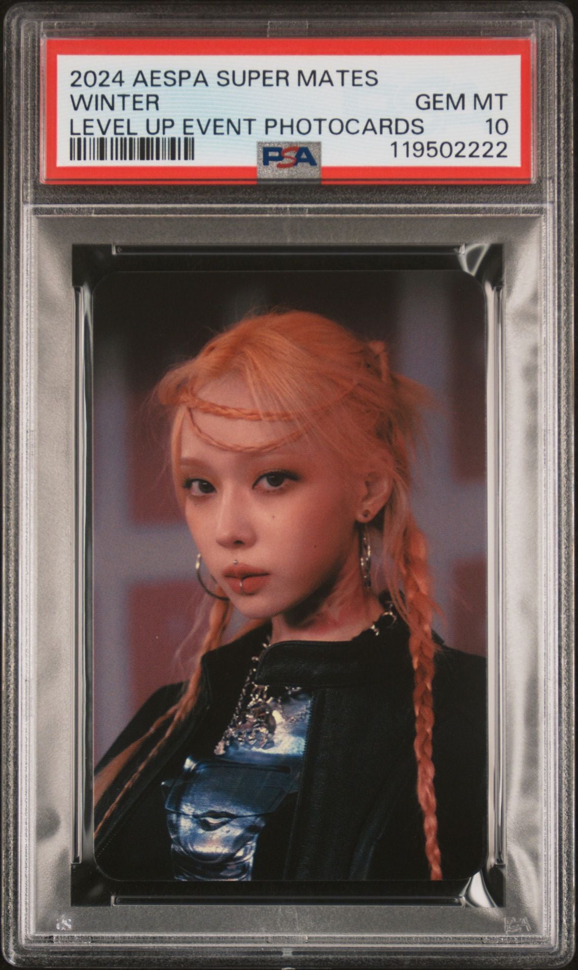 WINTER AESPA SUPER MATES LEVEL UP EVENT PHOTOCARD GEM MINT PSA 10