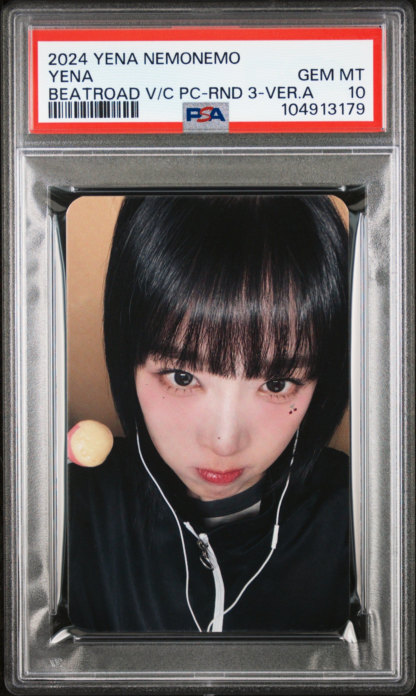 YENA NEMONEMO BEATROAD VIDEO CALL EVENT PHOTOCARD ROUND 3 VERSION A GEM MINT PSA 10