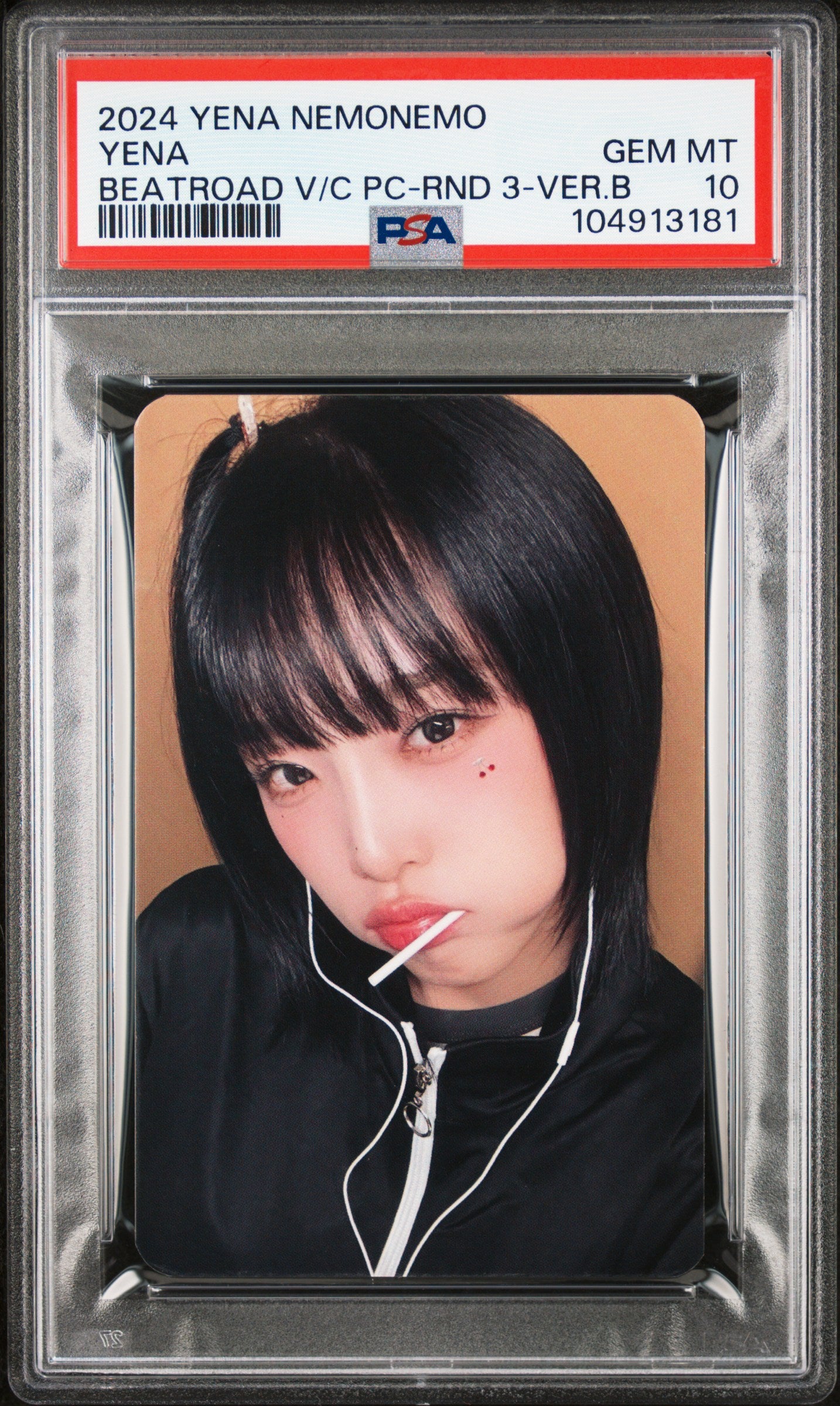 YENA NEMONEMO BEATROAD VIDEO CALL EVENT PHOTOCARD ROUND 3 VERSION B GEM MINT PSA 10