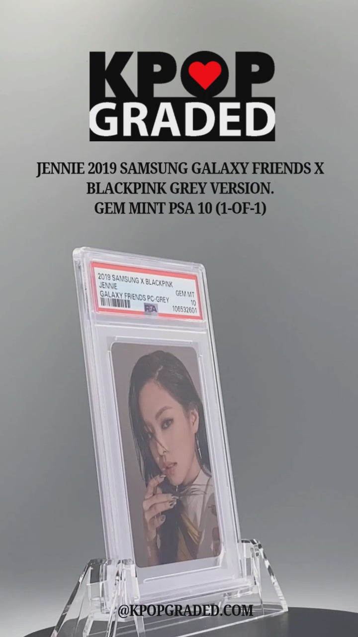 2019 SAMSUNG GALAXY FRIENDS X BLACKPINK JENNIE GREY GEM MINT PSA