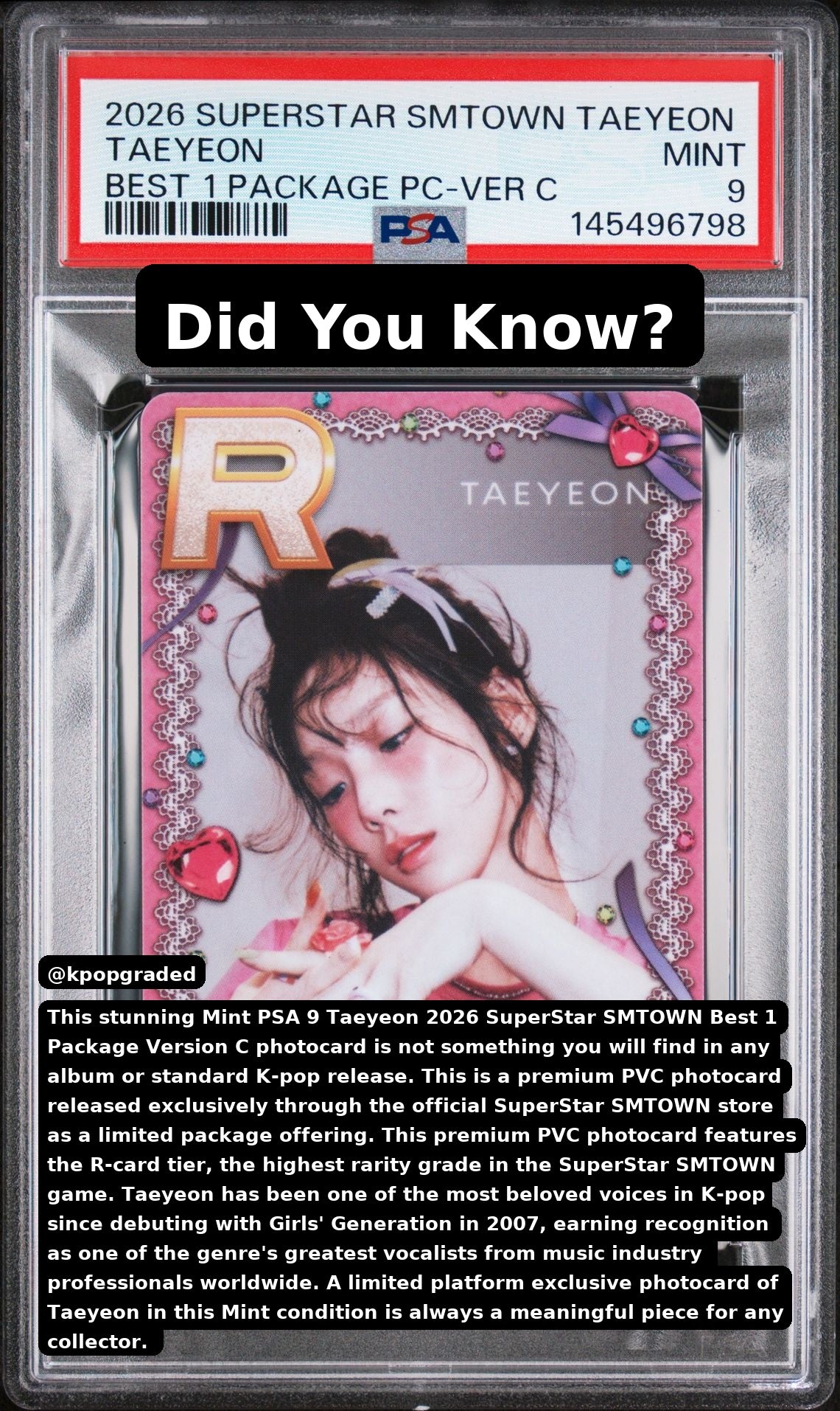TAEYEON 2026 SUPERSTAR SMTOWN TAEYEON BEST 1 PACKAGE PHOTOCARD VERSION C